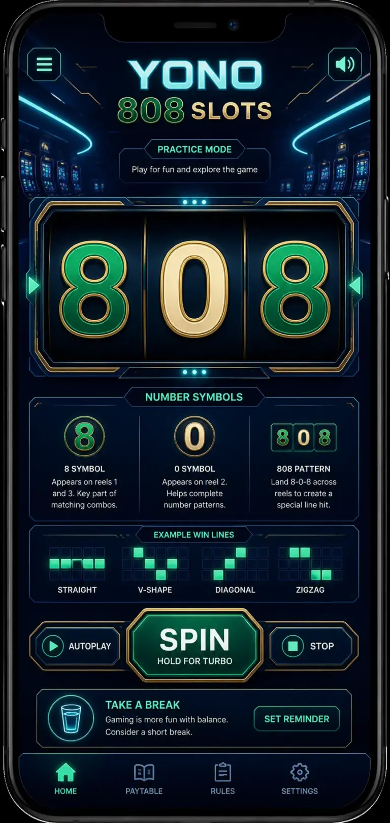 Yono 808 Slots illustrative game guide preview; current app interface not verified